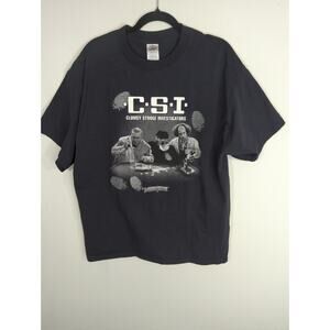 Delta Magnum Weight Preshrunk Cotton CSI Tee -‎ Size L - Black Graphic Classic
